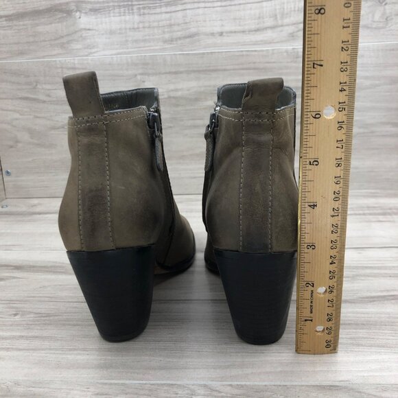 Cole Haan Ankle Boots Women's 6.5B Chesney Taupe Leather Side Zip Booties - Picture 3 of 11